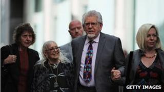 Rolf Harris arriving at court