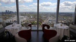 A view from the reception of the Shangri-La Hotel