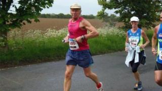 Andy Wilmott running a marathon