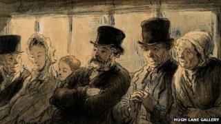 In The Omnibus by the French artist Honore Daumier was stolen in 1992