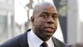 Earvin Magic Johnson appeared in Los Angeles, California, on 21 February 2013