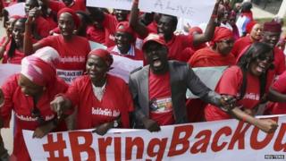 Nigerians protesting