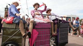 Granny Turismo performing in Skegness