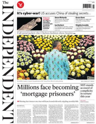 The Independent front page