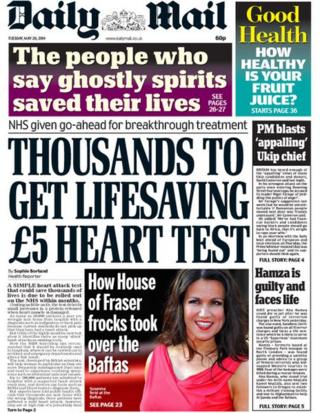 Daily Mail front page