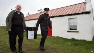 Election officials on island of Inishfree