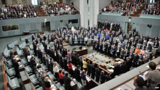File photo: Parliament House in Canberra, Australia
