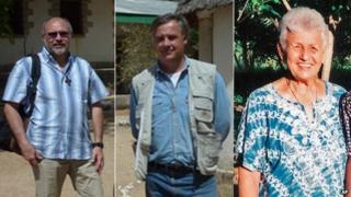 (l-r) Gianantonio Alllegri, Giampaolo Marta and Gilberte Bussier