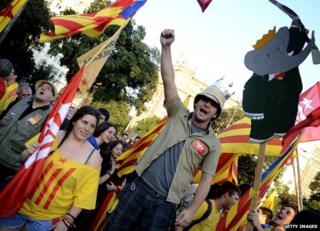 Demonstrators rally in favour of a Spanish republic