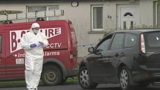 Forensic officers were called to the scene where the woman's body was discovered