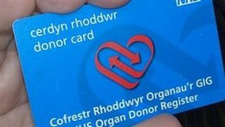 Bilingual organ donor card