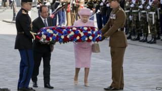 The Queen with President Francois Hollande