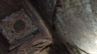 A shaft that was found in the new cave