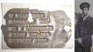 Thurmond Carethers (right) and his dog tag