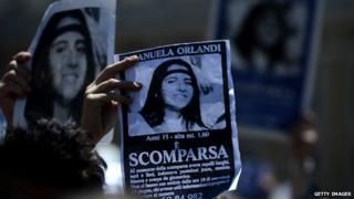 Missing person poster of Emanuela Orlandi
