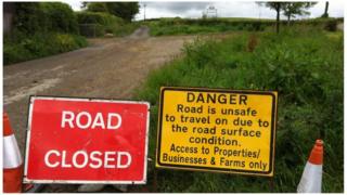 Closed road