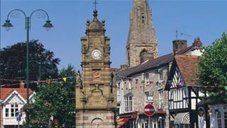 Canol tref Rhuthun