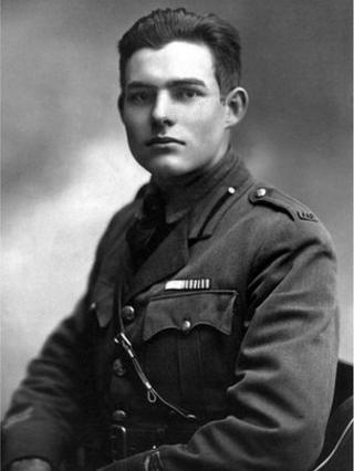 Ernest Hemingway as an American Red Cross volunteer during World War I