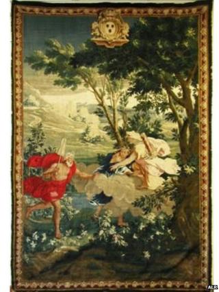 Detail from the 1720 Château de Versainville tapestry
