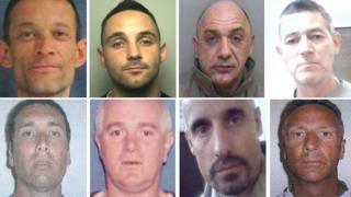 Top row (left to right) David Blood, Craig Hayler, Steven Evans, Robert Donovan - Bottom row (left to right) Arben Nuredini, Timothy O'Leary, Derek Passmore and Christopher Street