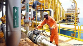 Drilling platform in the Niger Delta