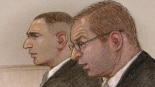 Court artist's impression of Robert and Ian Stewart