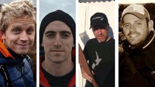 Sam Collins, Fraser Hart, Colin Parker and James White
