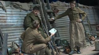 Golygfa o'r ddrama Mametz gan National Theatre Wales
