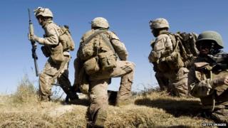 US Marines of 2nd Battalion 2 Marines of 2nd Marine Expeditionary Brigade take positions in Helmand 25 November 2009