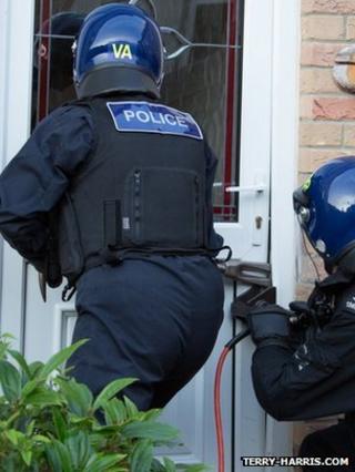 cambridgeshire raids harris terry police arrests eight trafficking result human raided caption properties copyright five were