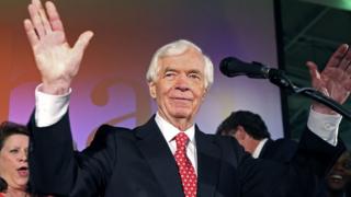 Senator Thad Cochran at his victory party on 24 June, 2014.