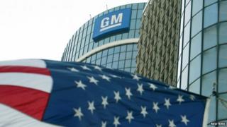 The General Motors logo is seen outside its headquarters at the Renaissance Center in Detroit, Michigan on 25 August 2009