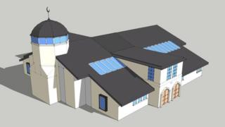 Artist's impression of mosque