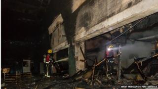 Smoke damage at Wednesbury Leisure Centre