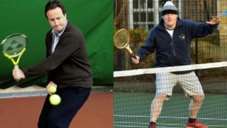 Дэвид Кэмерон и Борис Джонсон играют в теннис