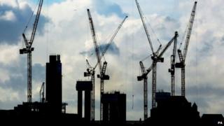 Cranes and buildings