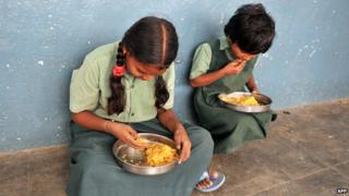 Papers say for many in India "getting two meals a day may be difficult"