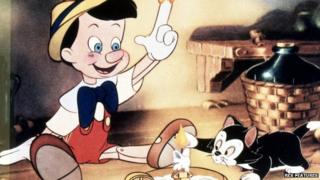 Pinocchio with Figaro the cat