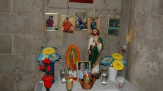 Shrine in Dona Berta's shack