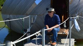 Stephen Turner outside the Exbury egg