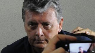 Ray Whelan after his brief arrest in Rio on 8 July 2014