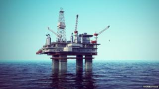 Oil platform in the North Sea