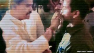 TV grab of the incident