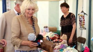 Prince Charles and the Duchess of Cornwall at the Sandringham flower show