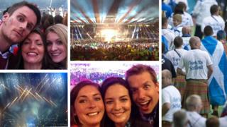 Montage of social media photos