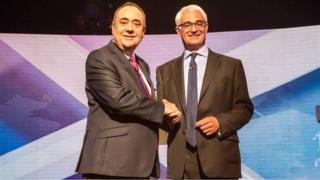 Ailig Salmond agus Alistair Darling