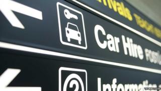 Car hire sign