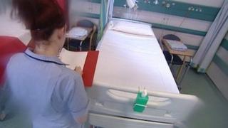 Roedd 96 o achosion o'r haint yn Ysbyty Glan Clwyd rhwng Ionawr a Mai 2013
