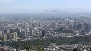 General view of Santiago, the capital city of Chile
