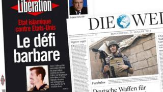 newspaper front pages